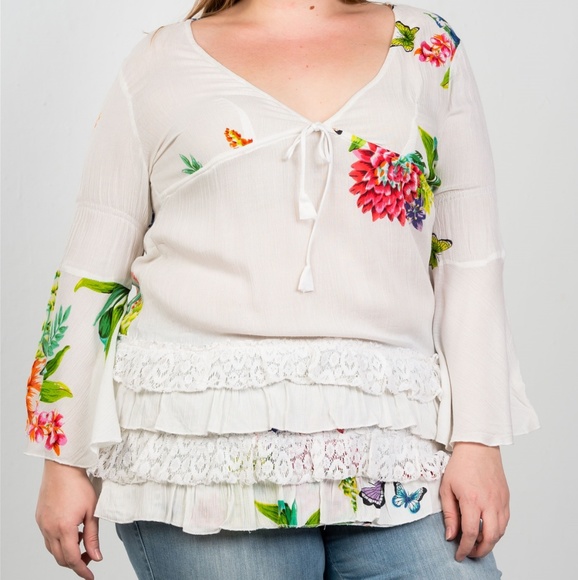 Plus Size Ruffle Top - Picture 2 of 4